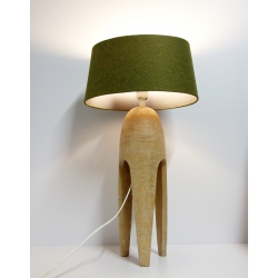 Lampa stojąca na podstawie z drewna mango 63 cm
